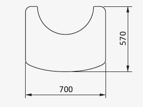 Contura vloerplaat wegneembaar voor C870 /886 style glas incl. doppenset